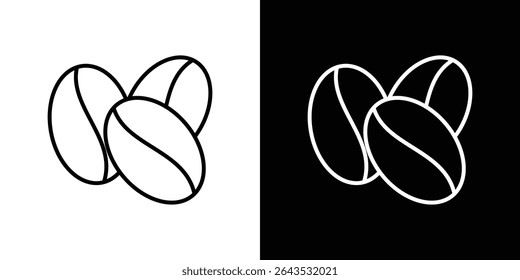 Symbol für Kaffeebohnen. Vektorsymbol "Grafikdesign". Ui Ux-Symbole