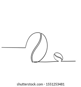 coffee beans icon with hand drawn line art doodle illustration style