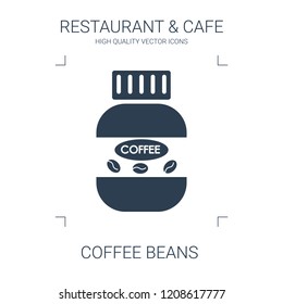 coffee beans icon. high quality filled coffee beans icon on white background. from restaurant cafe collection flat trendy vector coffee beans symbol. use for web and mobile