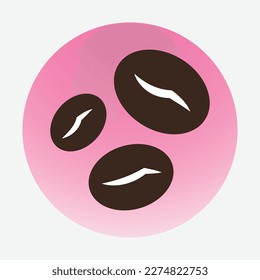 Coffee beans icon illustration design