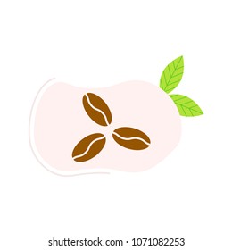 Coffee beans icon illustration vector symbol