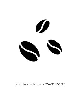 Coffee beans icon Isolated flat vector in outline