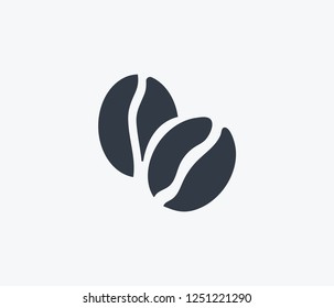 Coffee beans icon isolated on clean background. Coffee beans icon concept drawing icon in modern style. Vector illustration for your web mobile logo app UI design.