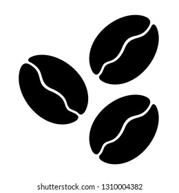 Coffee beans icon isolated on white background