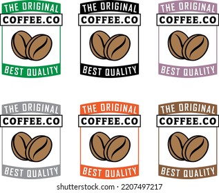 Coffee Beans Icon isolated on a White Background
