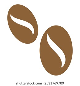 Coffee beans icon. Coffee beans icon isolated on white background. Coffee beans icon, vector logo design. Flat vector illustration. EPS 10