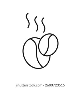 Coffee beans icon isolated. simple vector icon on white background
