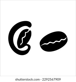 coffee beans icon with letter c ,, coffee
