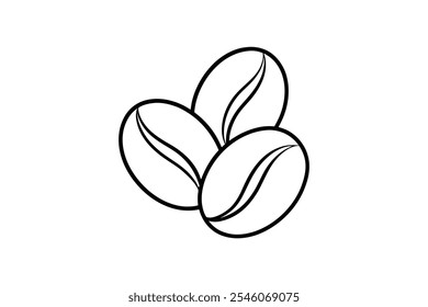 Café Beans Icon Line Ilustración vectorial de arte de diseño de contorno