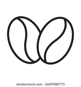 Coffee beans icon Line Art Logo set