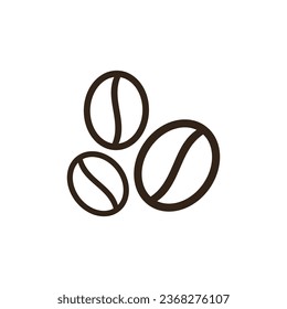 Coffee beans icon. Line, outline, contour.