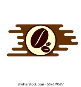 Coffee beans icon, logo design template, vector illustration