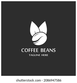 coffee beans icon logo vector