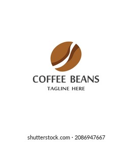 logotipo de icono de granos de café