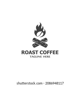 coffee beans icon logo vector