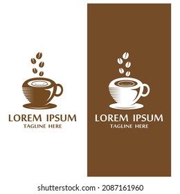 logotipo de icono de granos de café