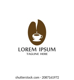 coffee beans icon logo vector
