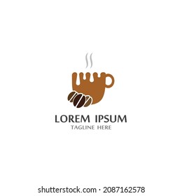 coffee beans icon logo vector