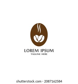 logotipo de icono de granos de café