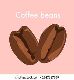 Symbol für Kaffeebohnen für Logos, Aufkleber und Grafiken