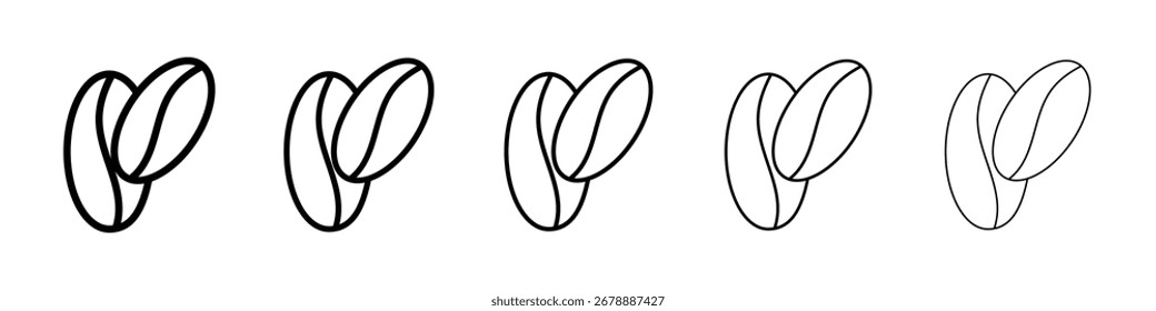 Coffee beans icon for mobile concept and web design.