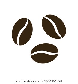 Coffee Beans Icon on White Background. Vector