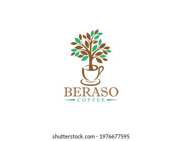 Coffee Beans Icon on White Background. Flat Vector Icon Design Template Element. Logotypes collection for coffee shop, cafe, restaurant. Vector illustration. Hipster and retro style. Design vector
