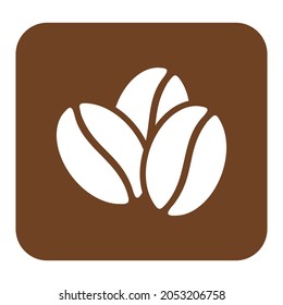 icono de granos de café sobre fondo blanco