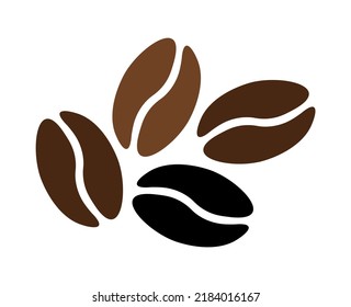 coffee beans icon on white background
