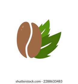 coffee beans icon on a white background, vector illustration