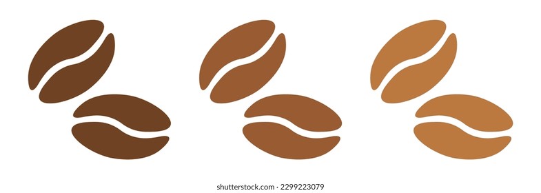 coffee beans icon on white background
