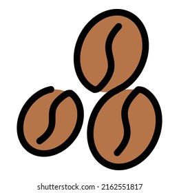 Coffee beans icon outline vector. Barista drink. Customer machine coffee