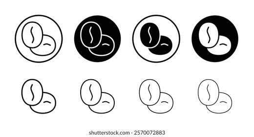 Coffee beans icon Outline vector for web ui