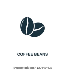 Coffee Beans icon. Premium style design from coffe shop collection. UX and UI. Pixel perfect coffee beans icon. For web design, apps, software, printing usage.