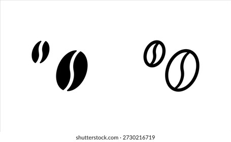 coffee beans icon set sign vector,  vector illustration on white background