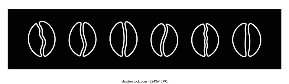 coffee beans icon set. vector illustration. An isolated flat icon illustration of coffee beans.