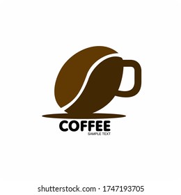 coffee beans icon for coffee shop logo symbol .