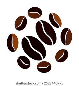 Coffee beans icon for coffee shop. Morning coffee beans sign and symbol illustration.