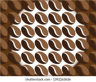 coffee beans icon for coffee shop symbol background, vector illustration. - Vector
