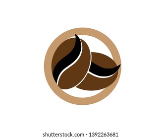 coffee beans icon for coffee shop symbol background, vector illustration. - Vector
