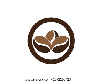 coffee beans icon for coffee shop symbol background, vector illustration. - Vector
