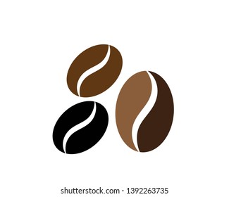 coffee beans icon for coffee shop symbol background, vector illustration. - Vector
