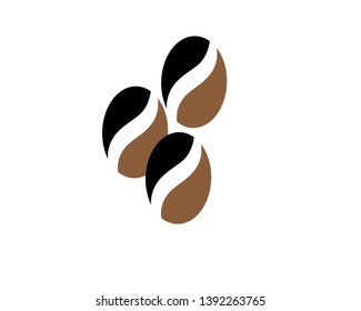 coffee beans icon for coffee shop symbol background, vector illustration. - Vector

