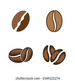 coffee beans icon for coffee shop symbol background, vector illustration
