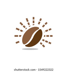 coffee beans icon for coffee shop symbol background, vector illustration
