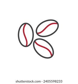coffee beans icon. sign for mobile concept and web design. outline vector icon. symbol, logo illustration. vector graphics.
