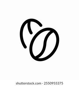 Vector de signo de icono de granos de café