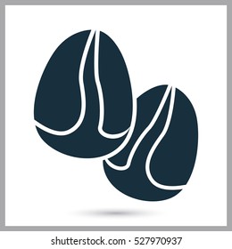 Coffee beans icon. Simple design for web and mobile