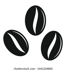 Coffee beans icon. Simple illustration of coffee beans vector icon for web design isolated on white background