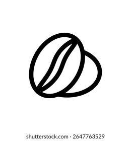Coffee Beans Icon Simple Line Style Vector